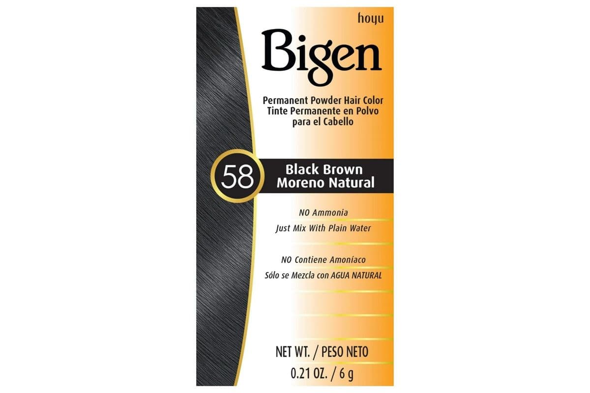 Bigen (58 Black) & Brown Hair Colour (454 g)