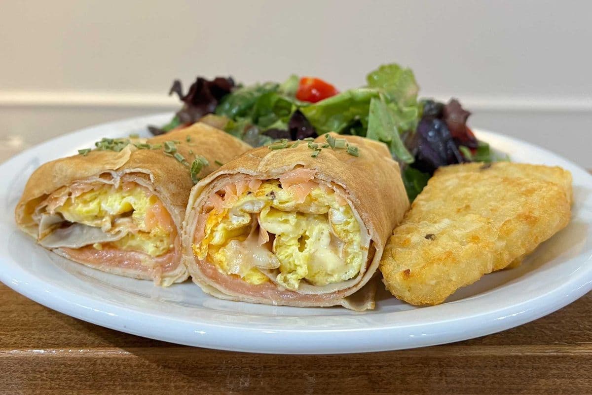 (Gluten-free) Salmon, Egg & Cheese Crepe