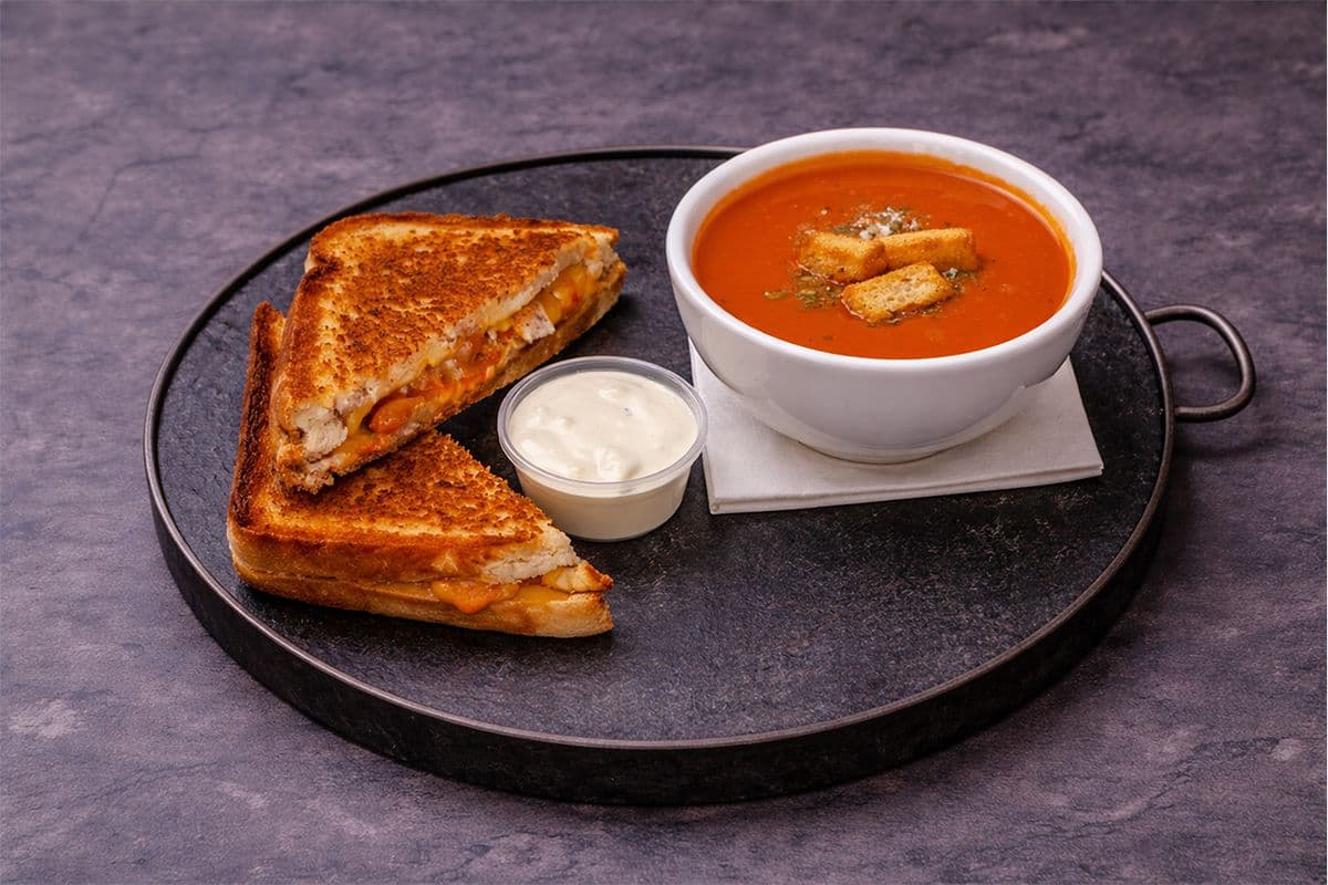 Boneless Buffalo Blues Grilled Cheese