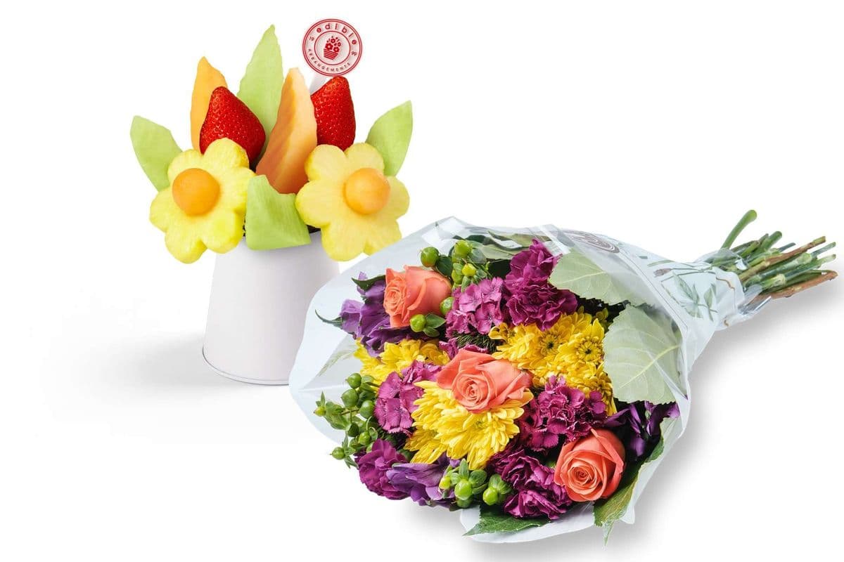 Sweet Appreciation Flowers & Fruit Bouquet Gift