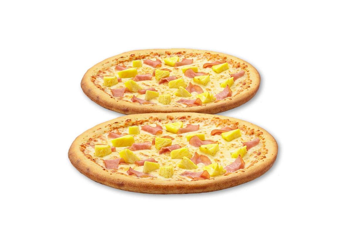 Deux Pizzas Petites Hawaïennes / Two Small Hawaiian Pizzas