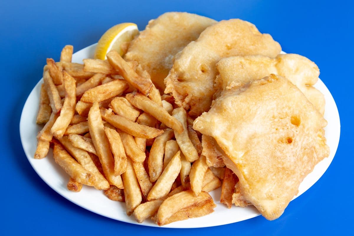 Halibut and Small Chips (4 pcs) (1480 Cal)