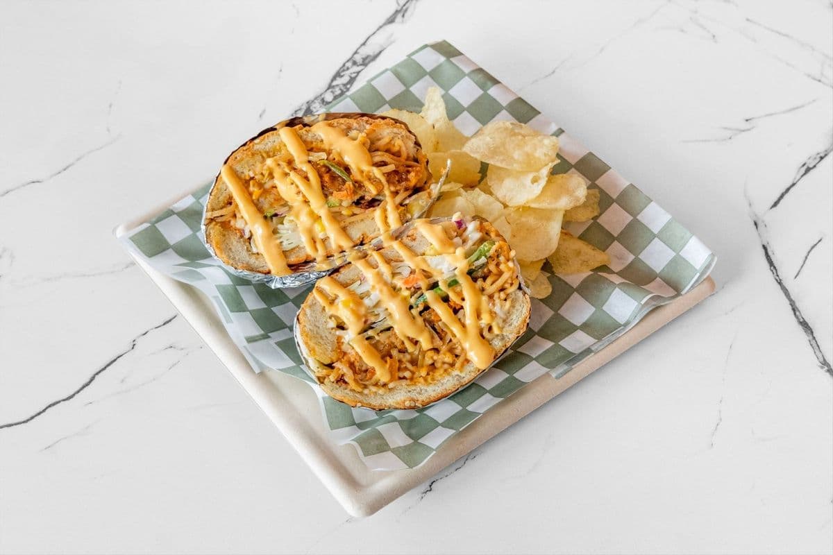 Aloo Tikki Noodle Burger