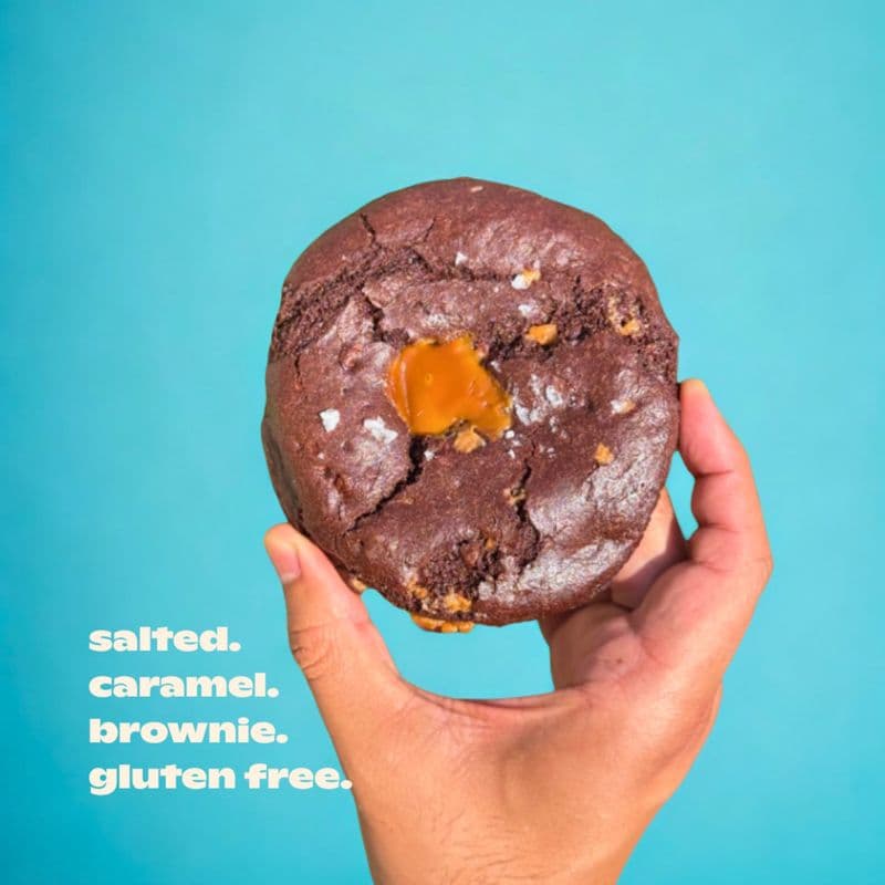 (GF) Delish x BAK'D Salted Caramel Brownie