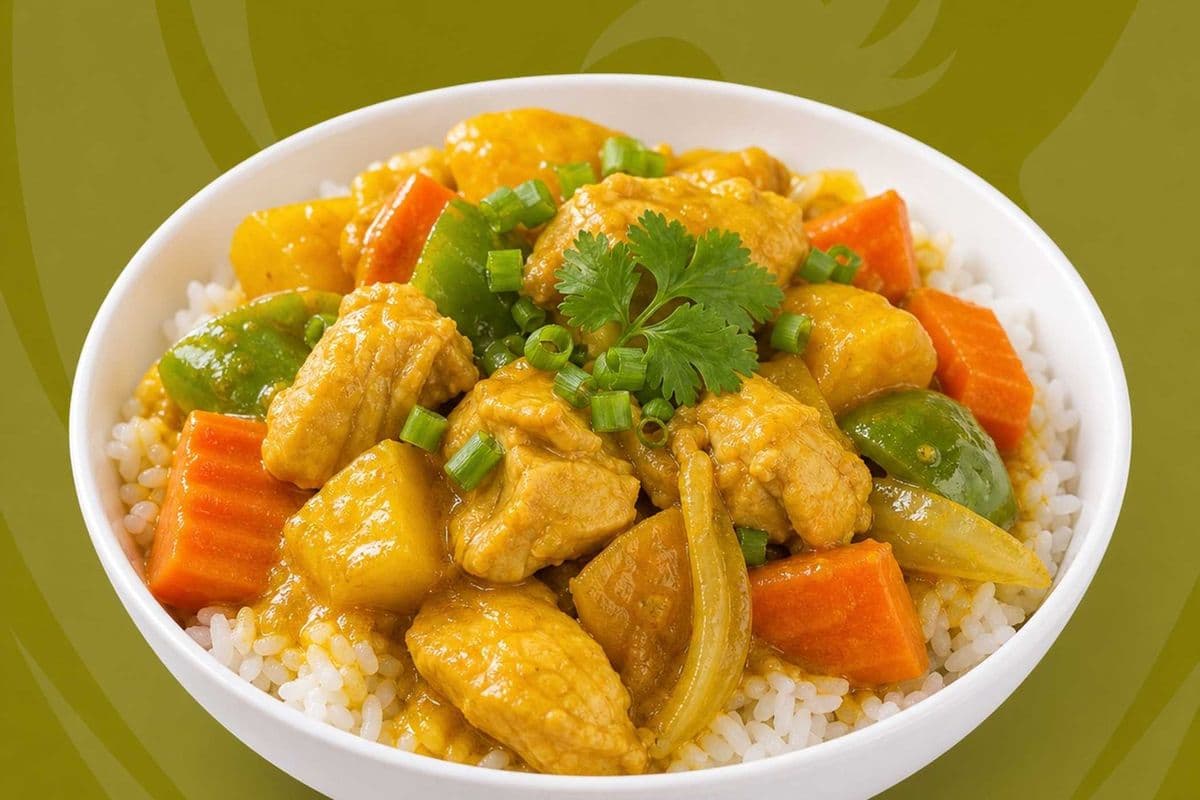 85. Stir-Fried Coconut Curry Chicken - Com Ga Xao Cari