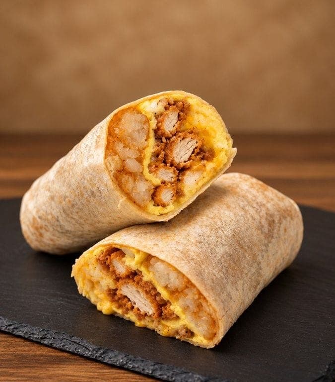 Crispy Chicken Breakfast Burrito( all day)