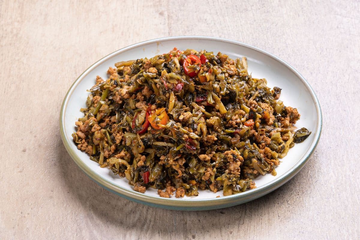 肉末雪里红 Sautéed Shirehong with Minced Pork