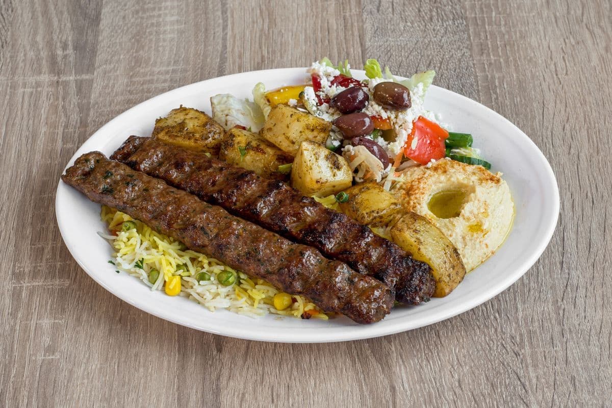 Beef Kafta (Kabab) Platter
