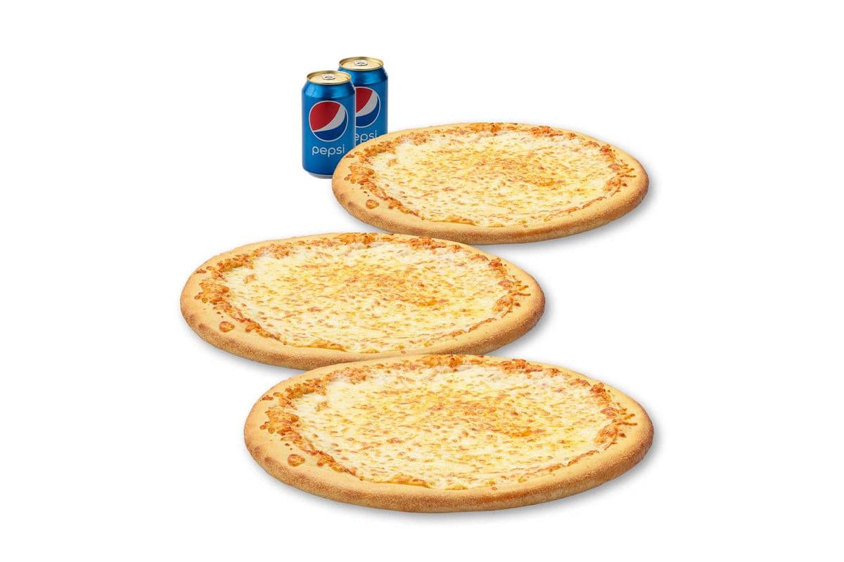 Spécial 3 Pizzas Petites - Fromage / Small 3 Pizza Special - Cheese