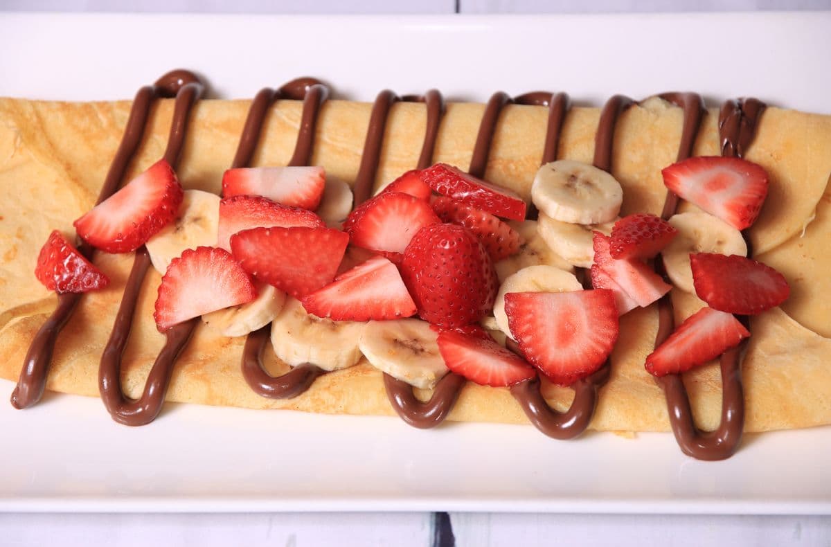 Strawberries, Bananas & Nutella Crepe