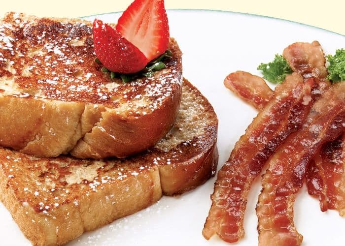 French toast with meat (620 - 740 Cals.)