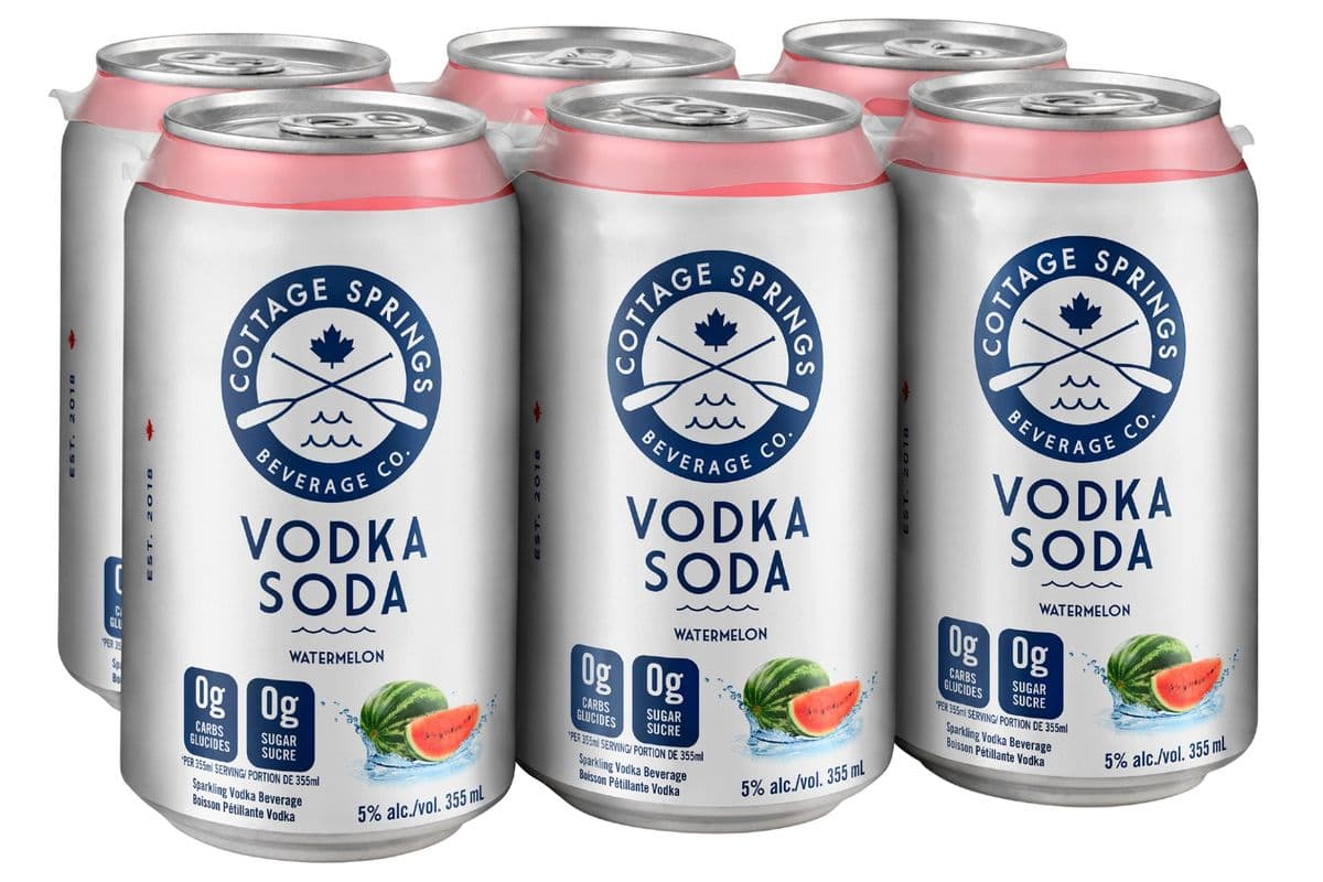 Cottage Springs Vodka Soda - Watermelon (6 Pack)