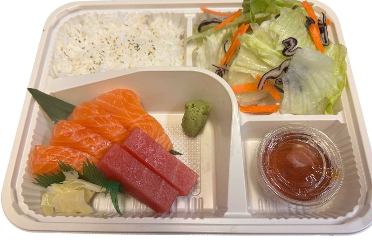 B8) Sashimi and Tempura Bento