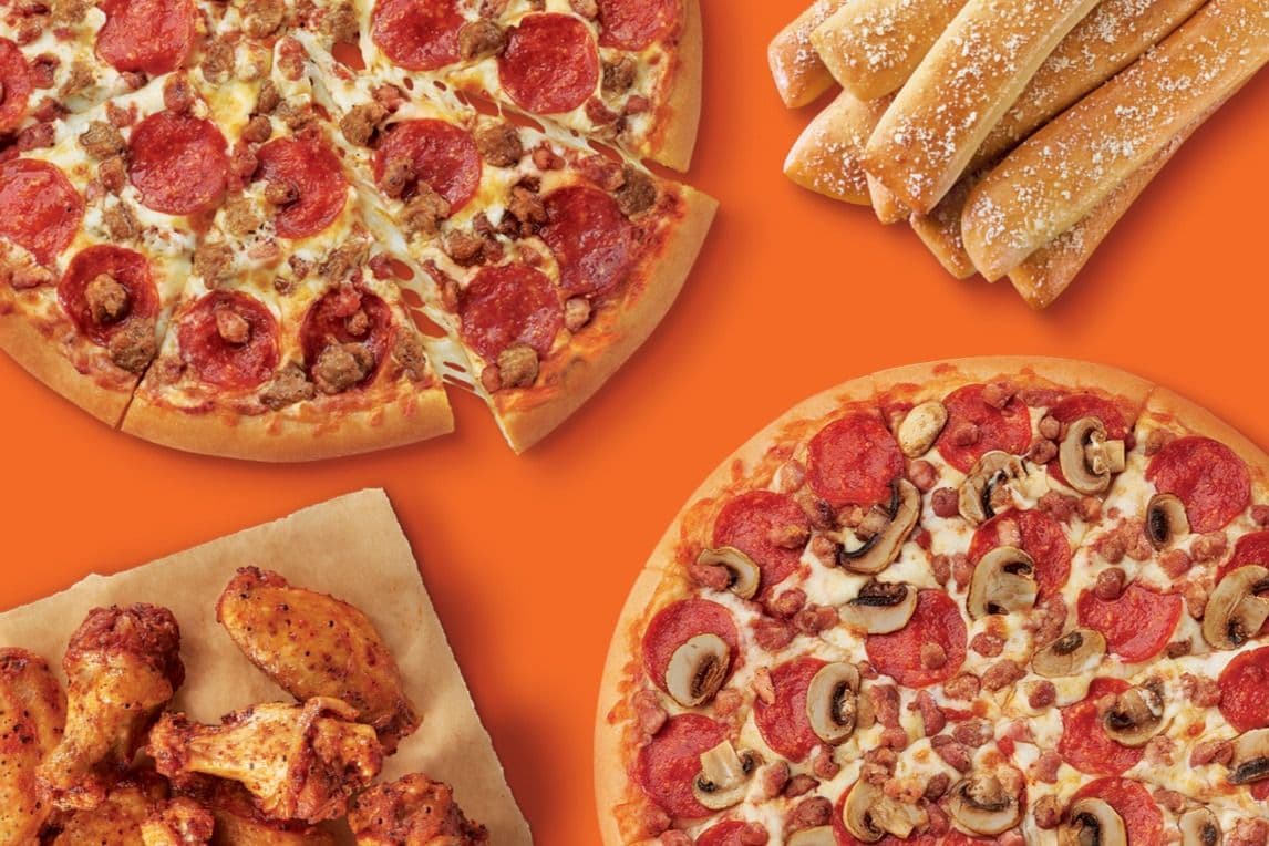 Two Large 14" Pizzas, Caesar Wings™, and Crazy Bread® Bundled Special