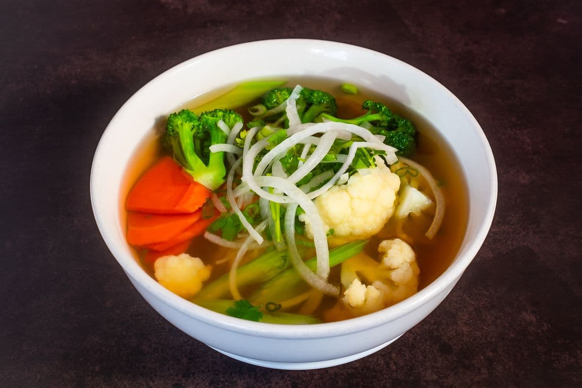 17. Vegetables Noodle Soup - Pho Chay (Beef Broth)