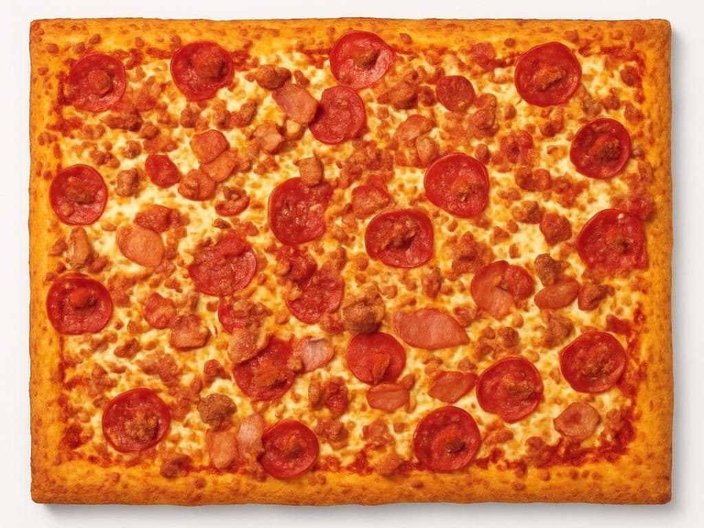 1 Square 3 Topping Pizza