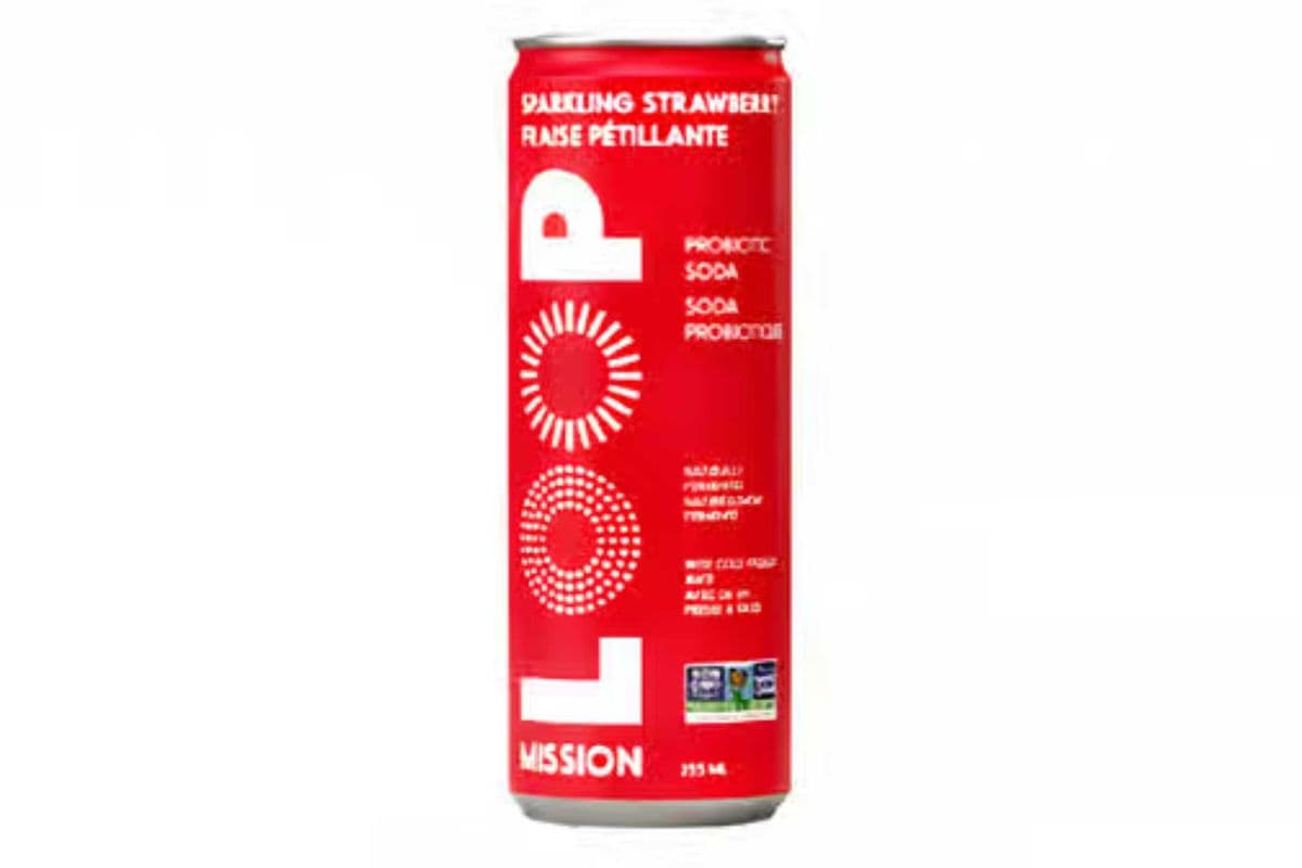 LOOP Sparkling Strawberry Probiotic Soda