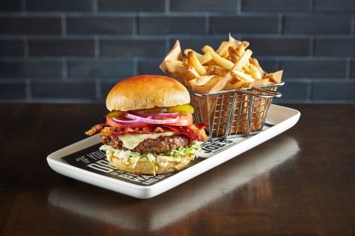 Maple Bacon & Cheddar Burger