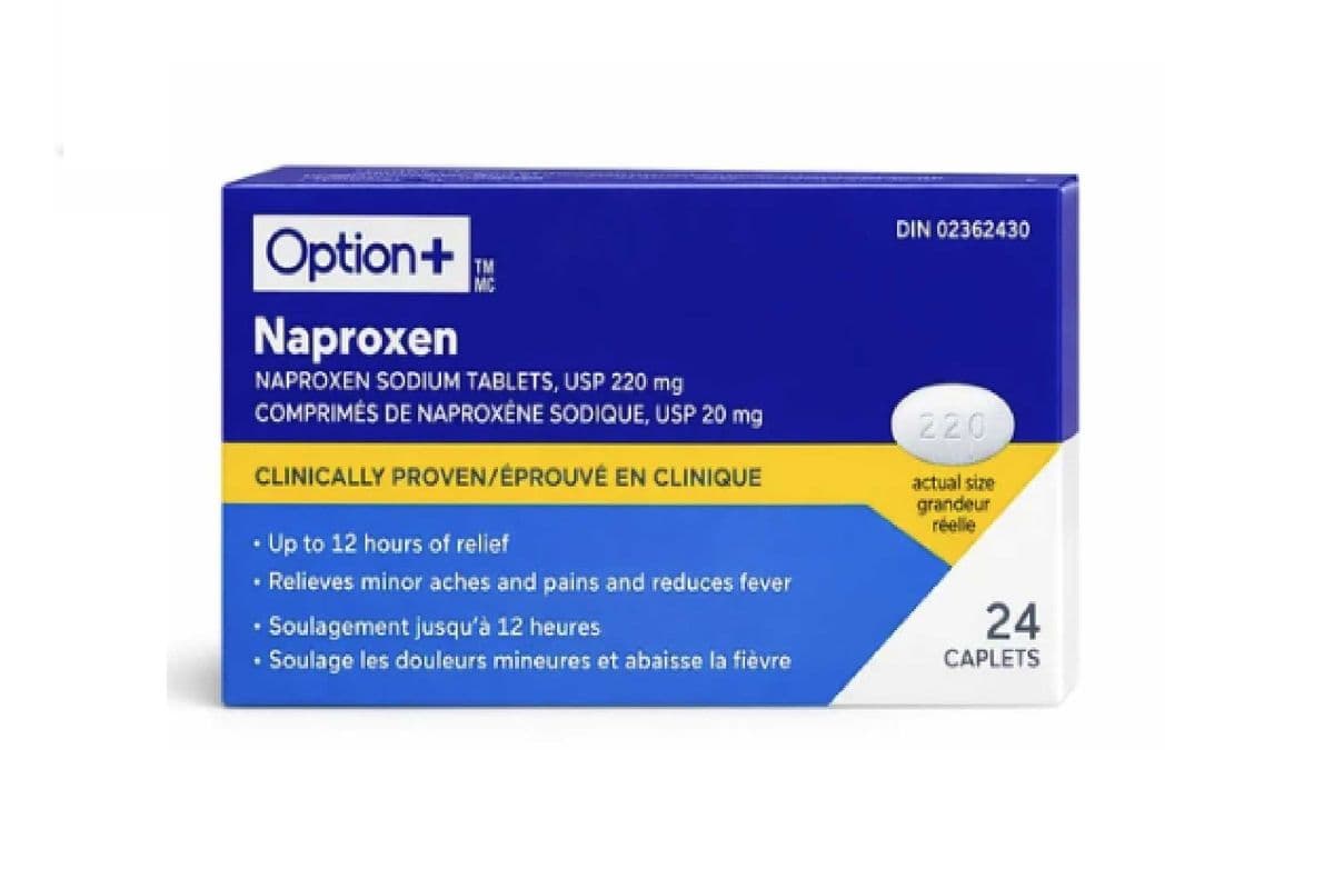 OPTION+ NAPROXEN SODIUM 220MG TABLETS 24 PACK (24 TABLETS )