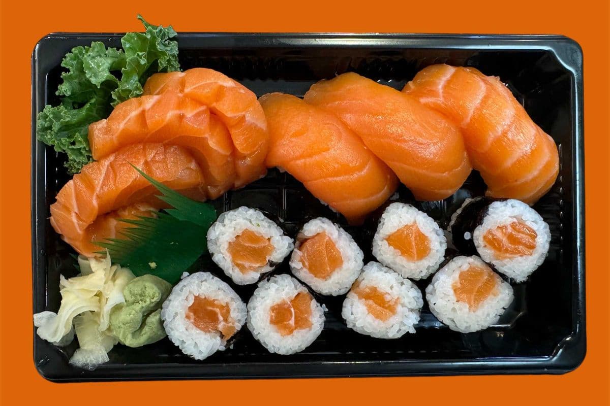 SS1) Salmon Sashimi and Sushi (14 Pcs)