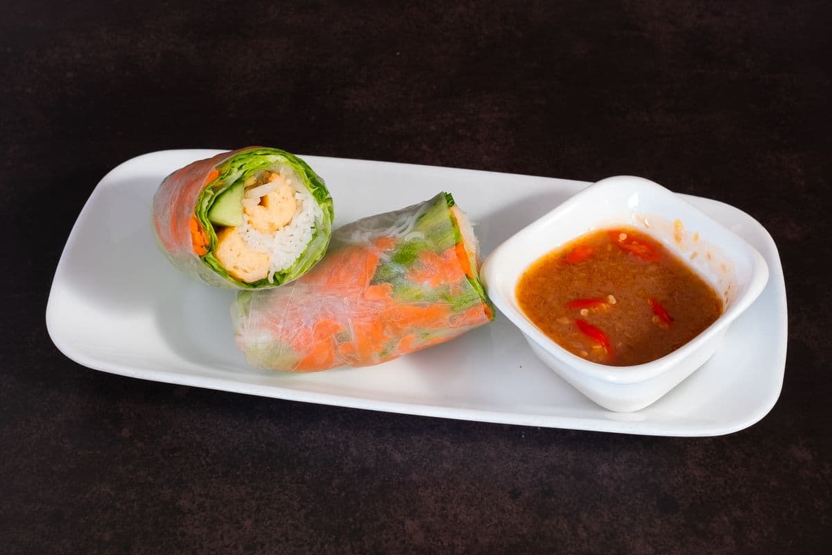 A10. Grilled Sugarcane Shrimp Paste Salad Rolls - Chao Tom Goi Cuon