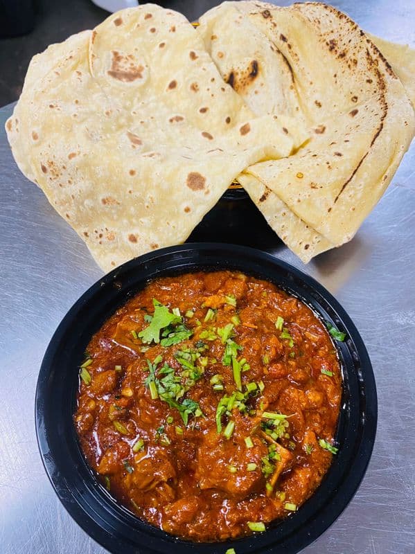 Chicken Masala with Two Rumali Roti