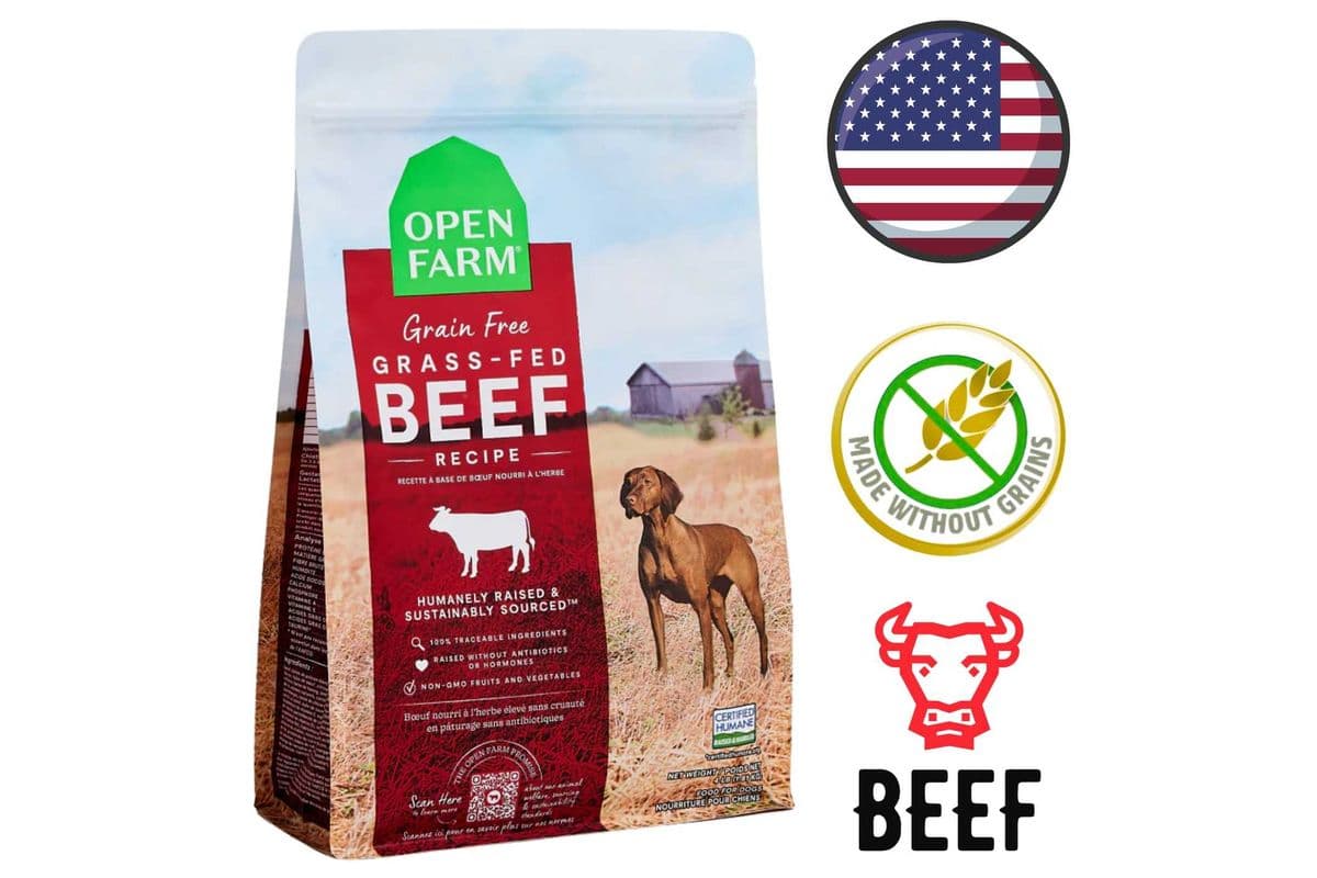 Open Farm - Grain Free Grass-Fed Beef Dry Dog Food - 4 lb