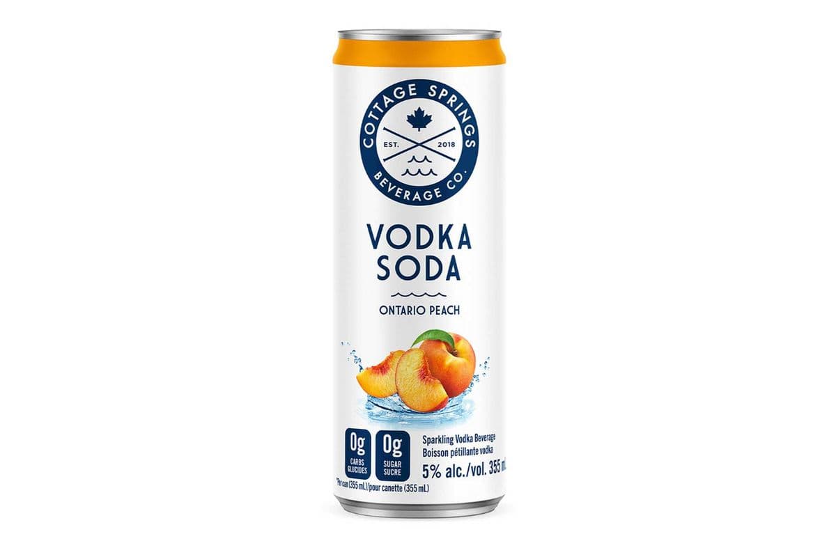 Cottage Springs Vodka Soda Peach (1 x 473ml)
