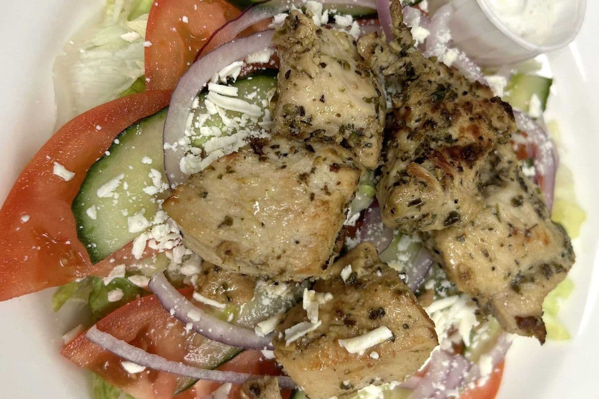 LN Greek Salad with Souvlaki