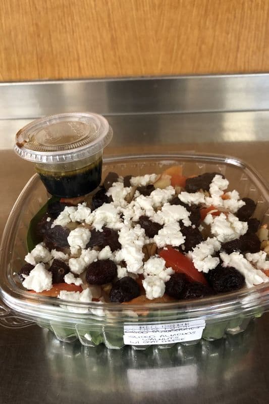 Spinach Mixed Veggies and Goat Cheese Salad