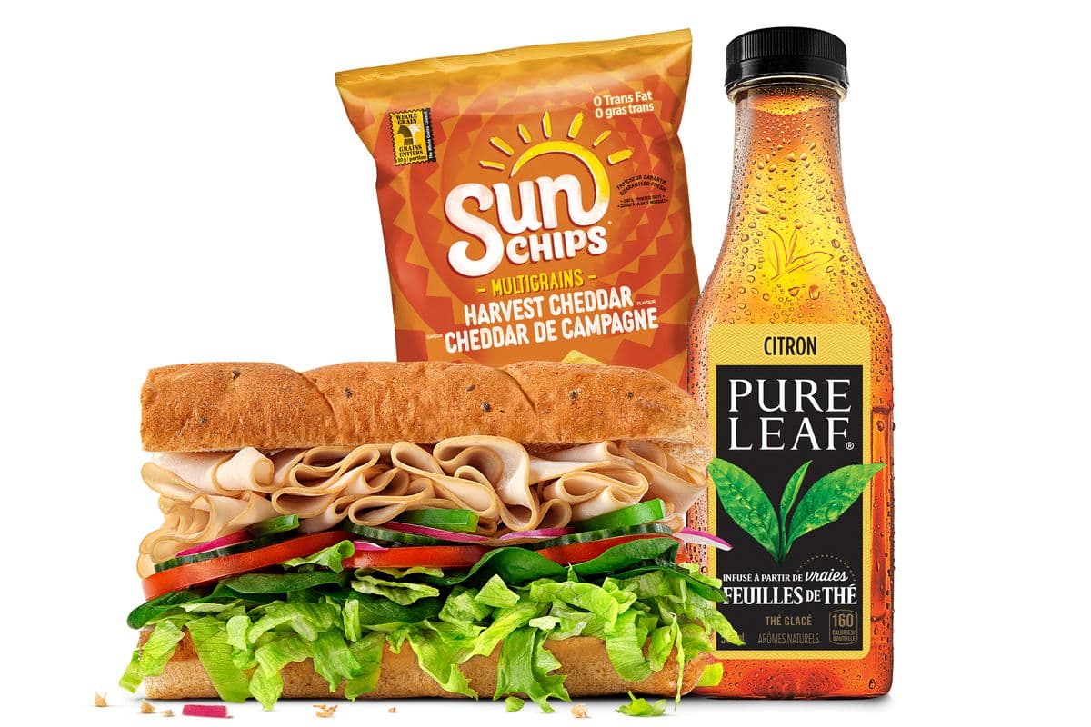 Combo poitrine de dinde 6" / 6" Turkey Breast Sub Combo (410-700 Cals)