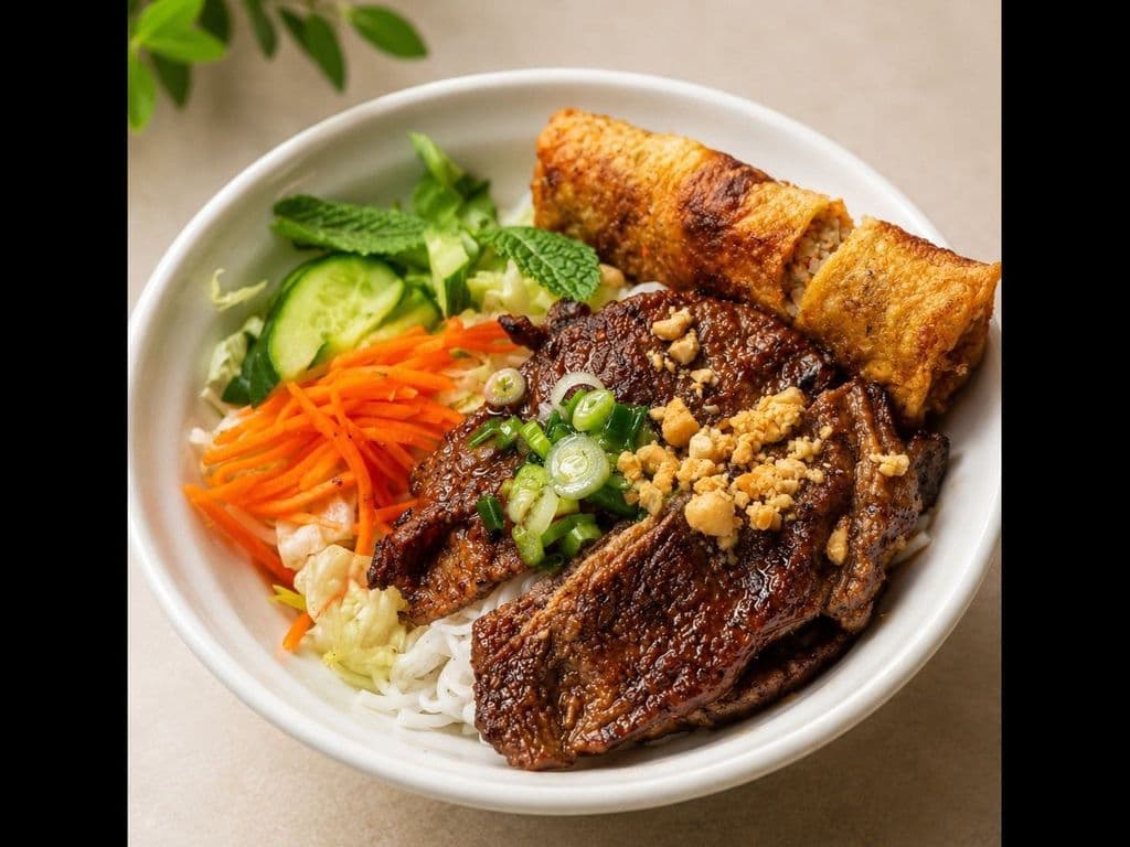 427. Grilled Beef & Spring Roll Vermicelli