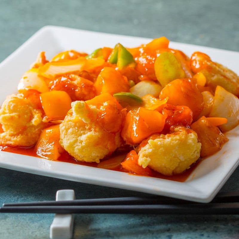 Sweet & Sour Prawns with Pineapple 菠蘿咕嚕蝦