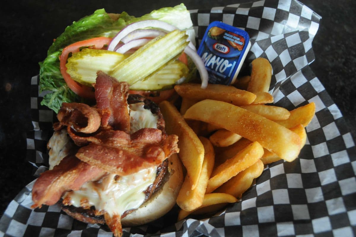 Swiss Pulled Pork Burger