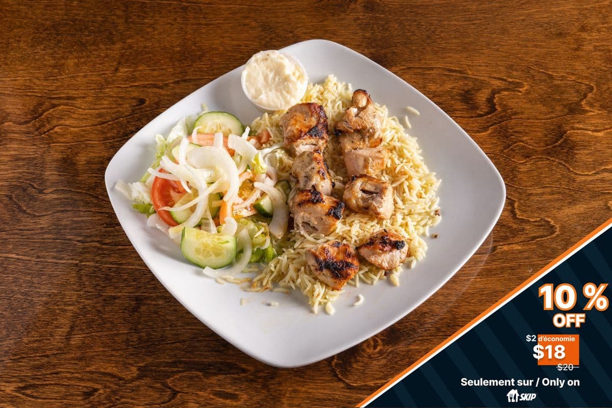 PROMO 10% OFF - Assiette Shish-Taouk