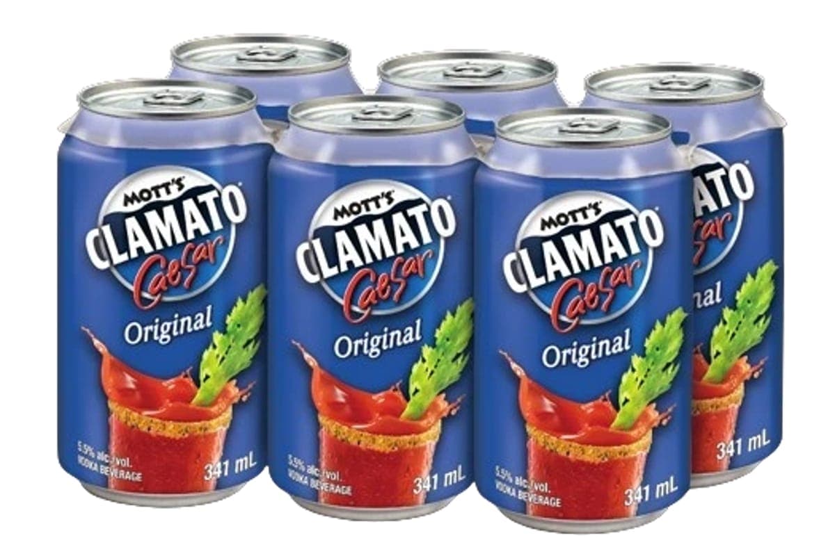 Motts Clamato Caesar Original 341ml 6pk Can