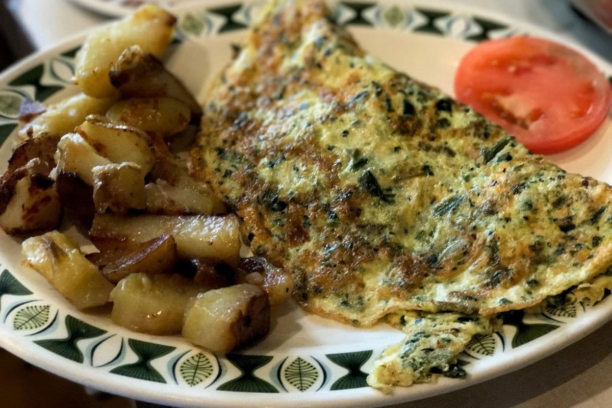 Spinach and Feta Cheese Omelette