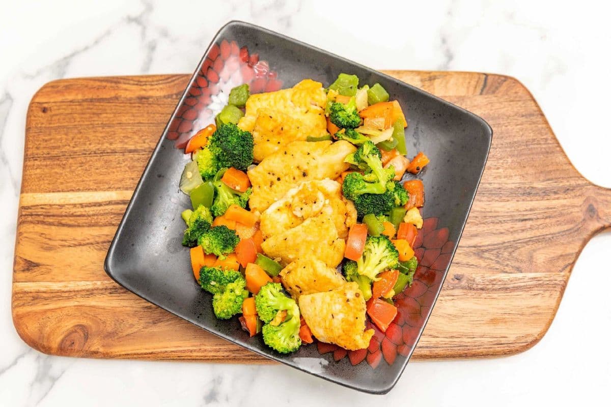 Basa Fish Fillet with Sautéed Vegetables