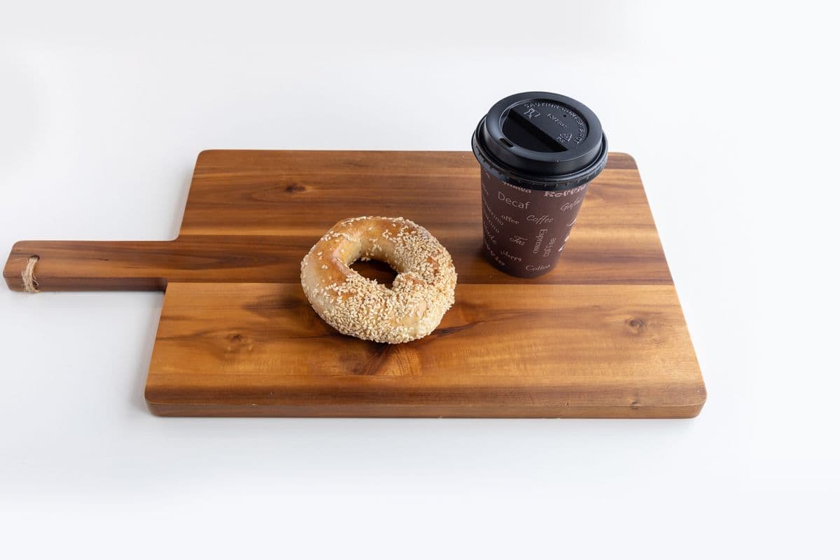 Bagel with Butter and Coffee or Tea