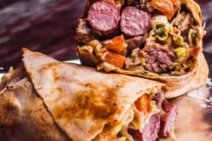 Beef Suya Wrap