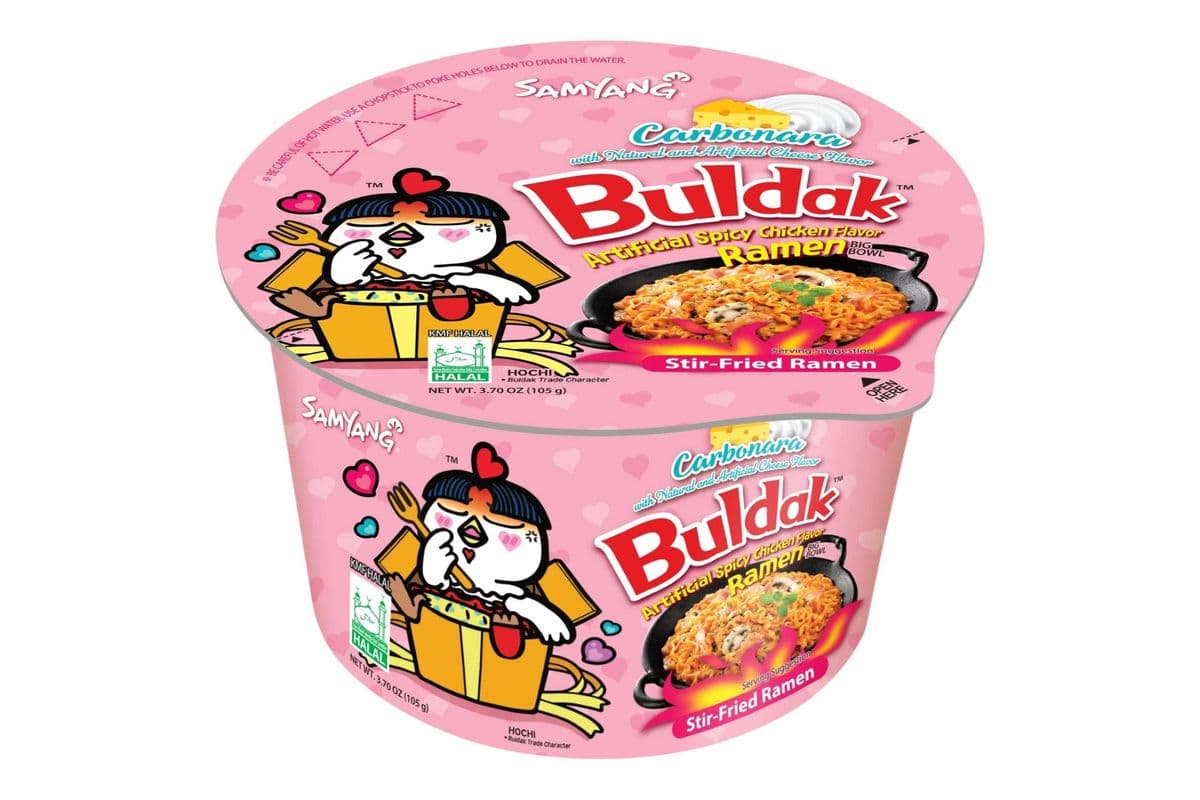 Samyang Buldak Carbonara Spicy Ramen (105gm) (440 Cal)