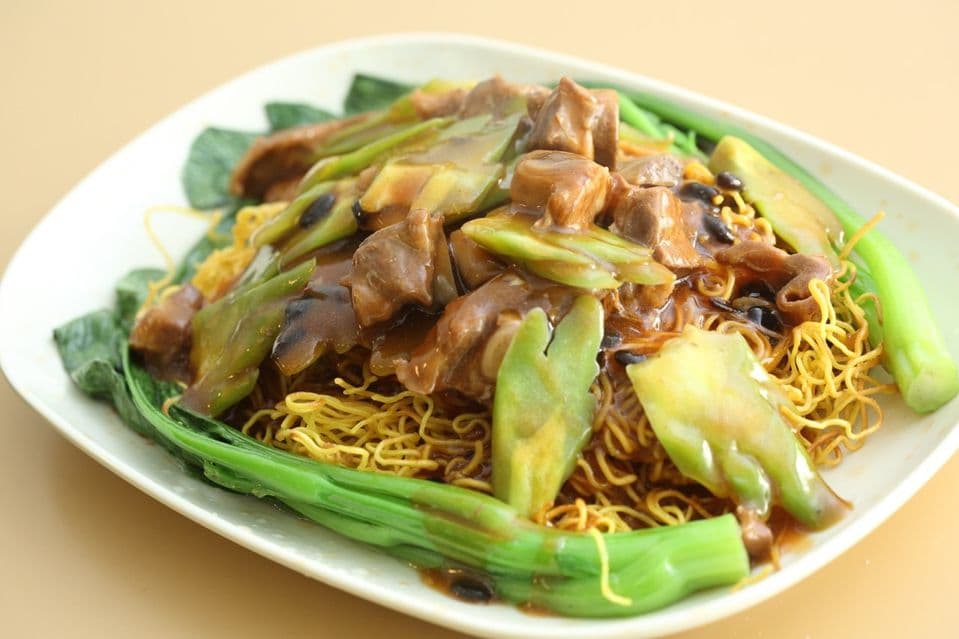 53. Stir-Fried Noodle or Rice Noodle with Ribs and Bitter Melon 涼瓜排骨炒河 / 麵