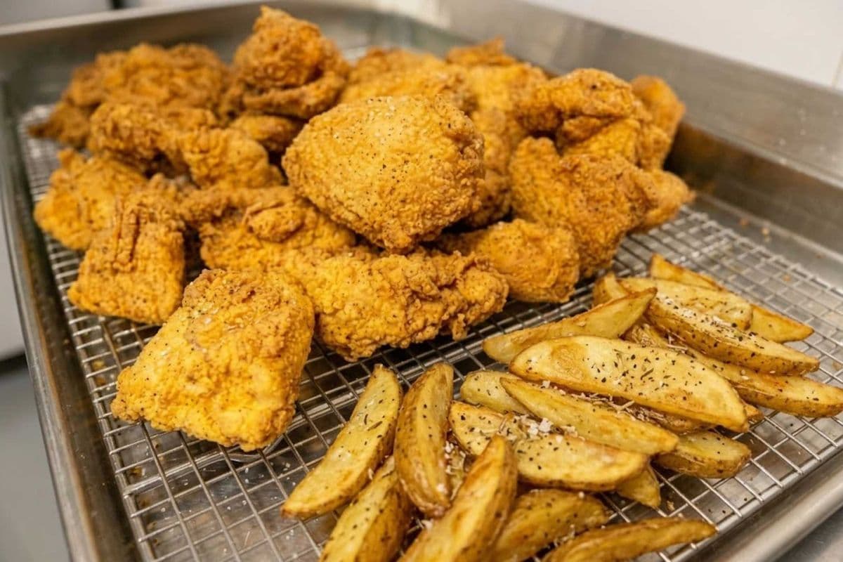 chicken and fries