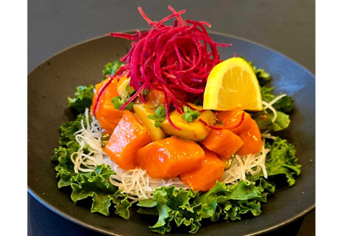 Spicy Salmon Sashimi (5pcs)