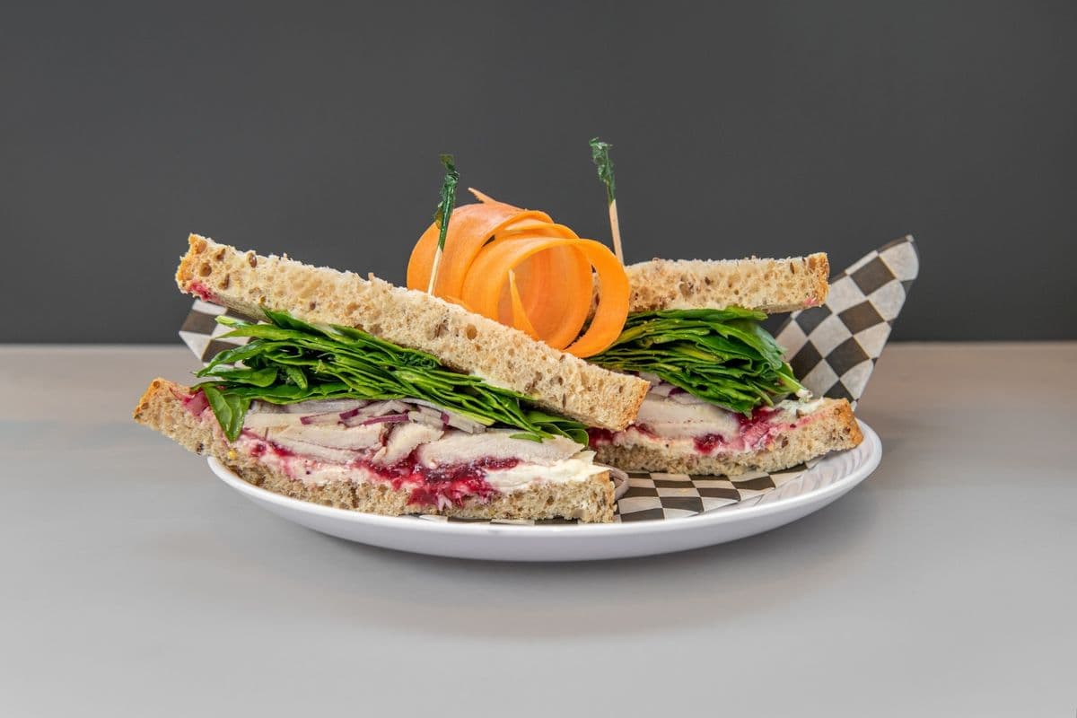 Turkey Brie and Cranberry Panini Sandwich