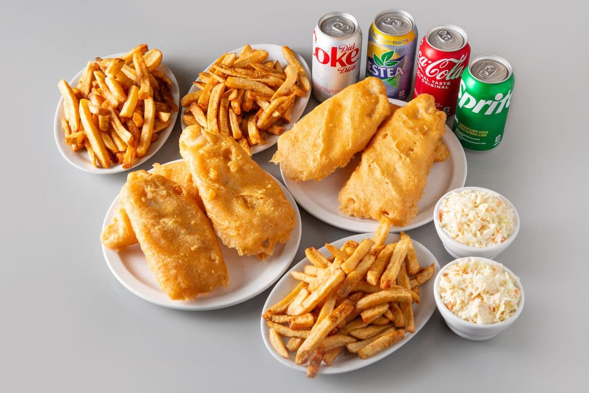 Family Meal B: 6 Pc of Fish