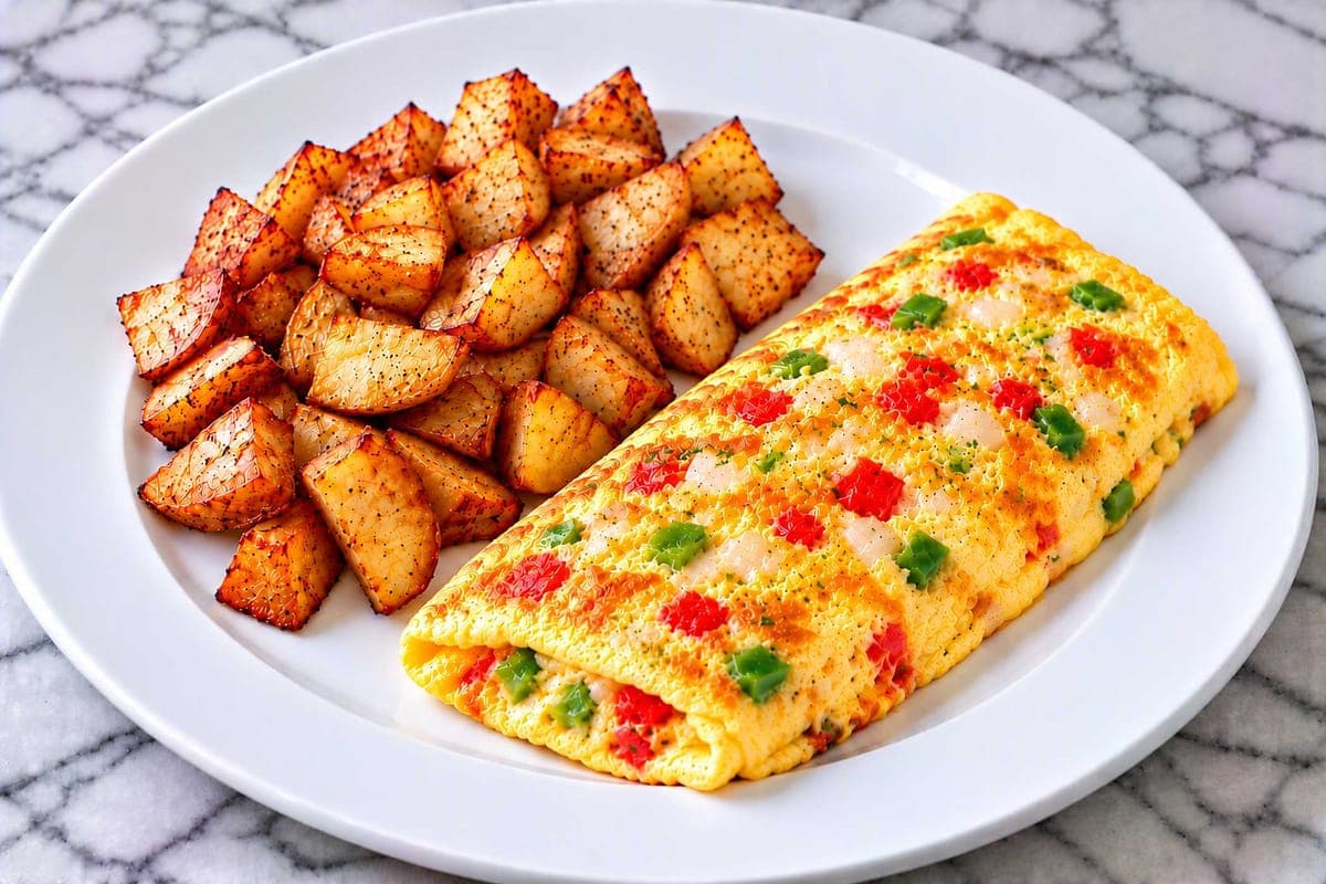 Vegetable Omelette 4 eggs