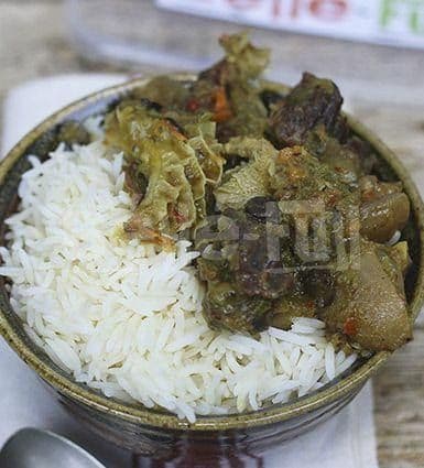 Rice and Ayamase with Two Pieces of Meat or Fish