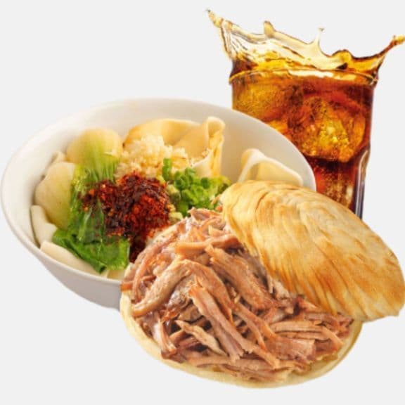 A2 Combo Biáng Biáng Noodle (Small) A2套餐 BiángBiáng面+经典猪肉夹馍+饮料