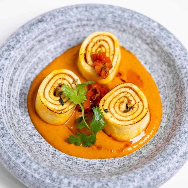 Stuffed Paneer + Roasted Red Pepper Korma